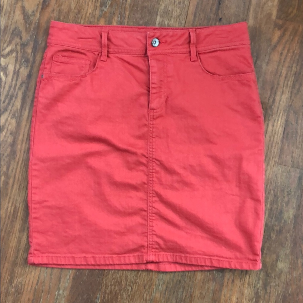 Coral denim skirt - 4